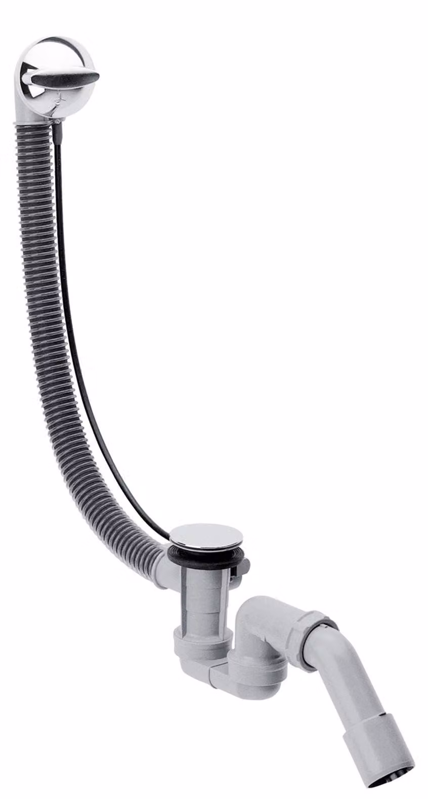 Kit di scarico per vasca Flexaplus, cromato, per vasche standard