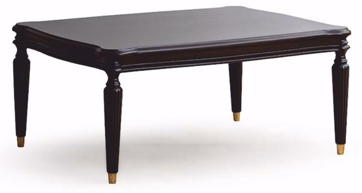 Tavolino da caffè in stile barocco "Casa Padrino", lussuoso, color marrone scuro/oro, 105 cm - Arredamento in stile barocco