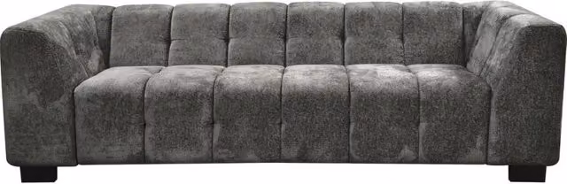 Divano dritto di design in tessuto ciniglia 3 posti "Foch" - Grigio