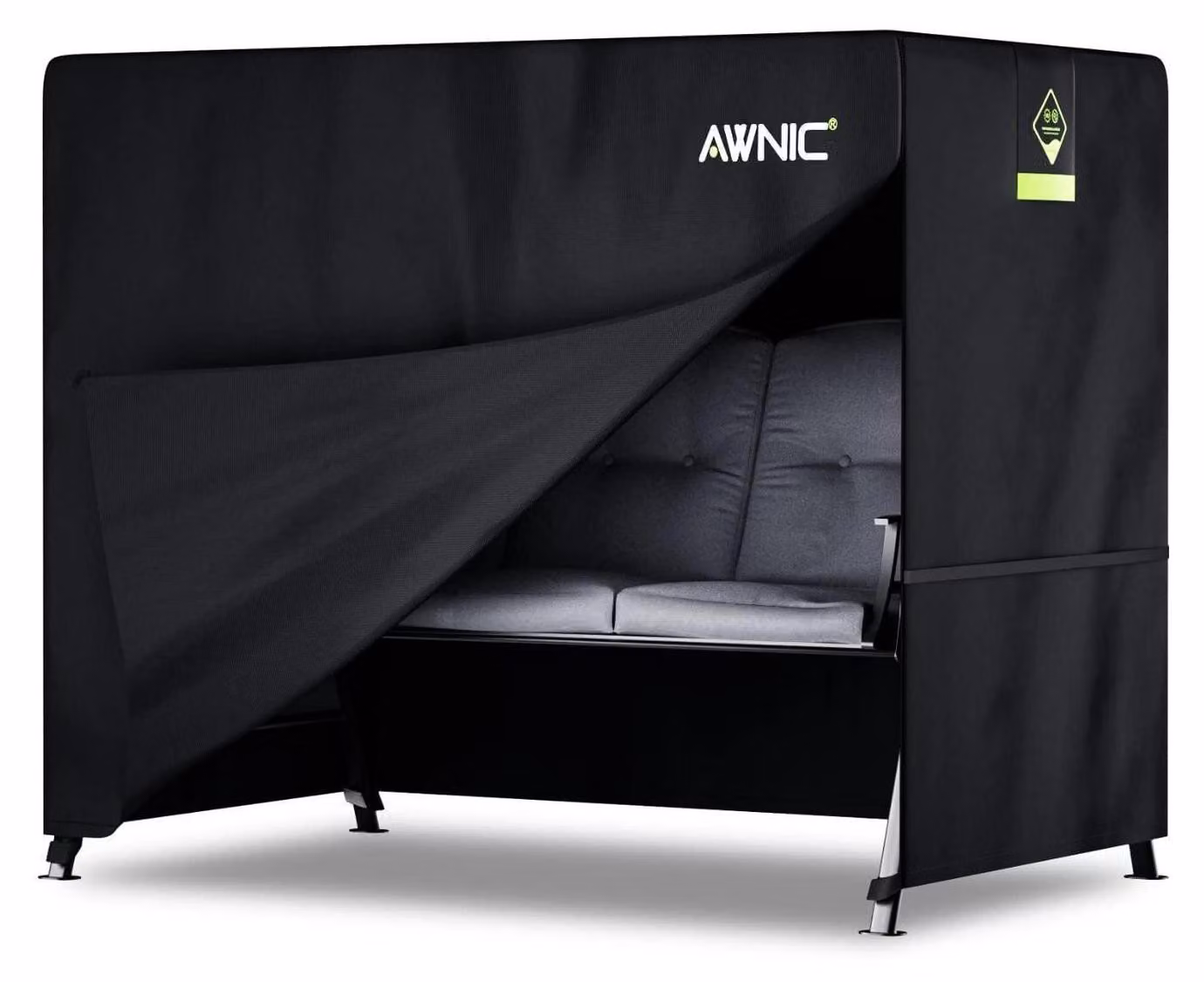 Copertura per amaca da giardino, dimensioni 175x125x160 cm, realizzata in poliestere 420D, impermeabile e resistente agli agenti atmosferici, con coulisse