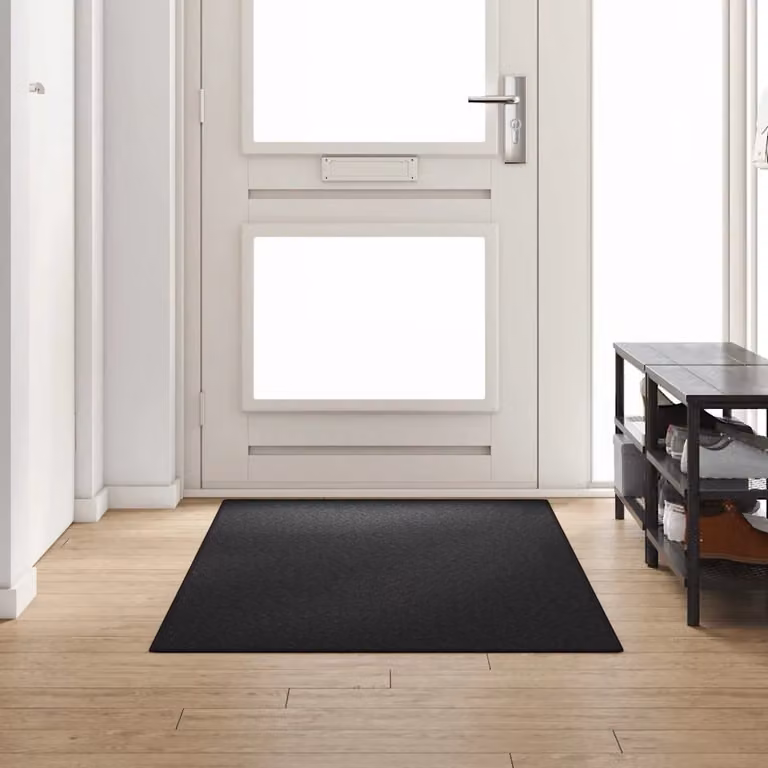Runner in moquette vidaXL antracite, 100 x 250 cm, 100% polipropilene, lavabile e adatto al riscaldamento a pavimento