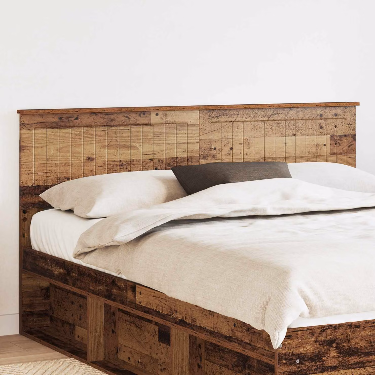 Testiera per letto moderna vidaXL in legno ingegnerizzato marrone L: 163 cm, H: 90 cm, P: 28,5 cm