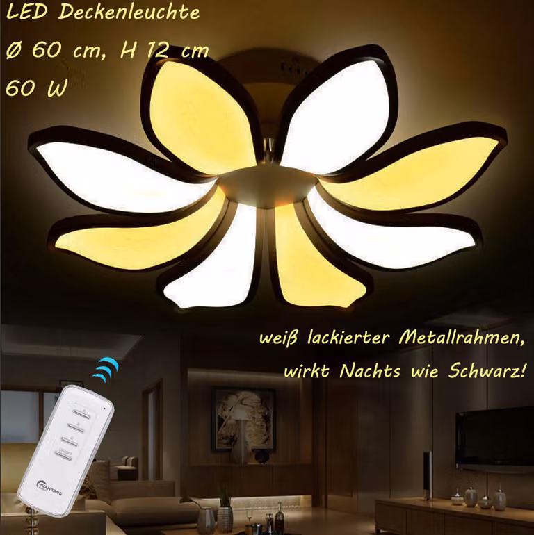Plafoniera LED 8016-8 LNB 60W con telecomando luce colore regolabile paralume acrilico A+, LED soggiorno luce lampadario pendente plafoniera faretto soffitto ha portato plafoniera luce pendente lampada a sospensione