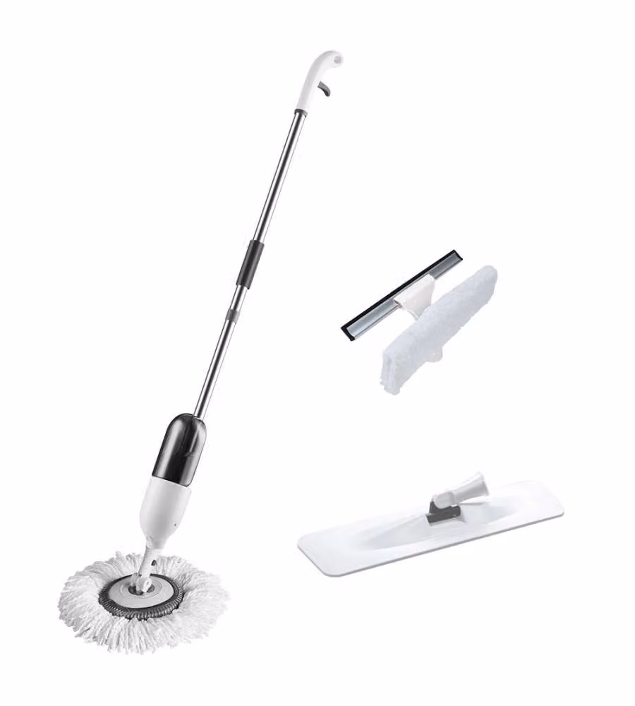 Spray Mop Multiuso in Microfibra CFadda, Bianco, Altezza: 125 cm