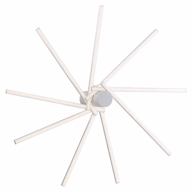 Mikado Plafoniera con luci orientabili in metallo e alluminio laccato bianco con led integrato 5 MAX 85 BL276-PL9-BC