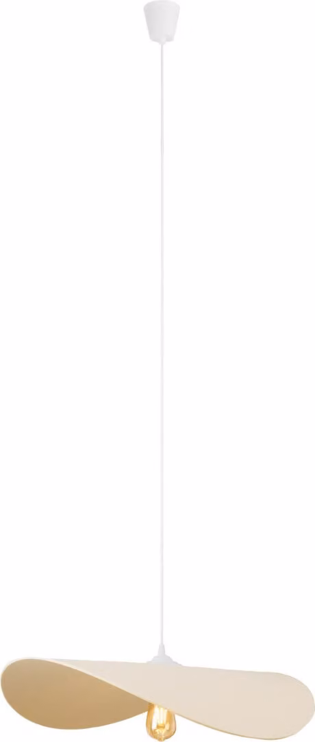 Lampada a sospensione PAN bianco crema 1xE27x15W in feltro, dimensioni: 155x60x60 cm, IP20, Maxlight