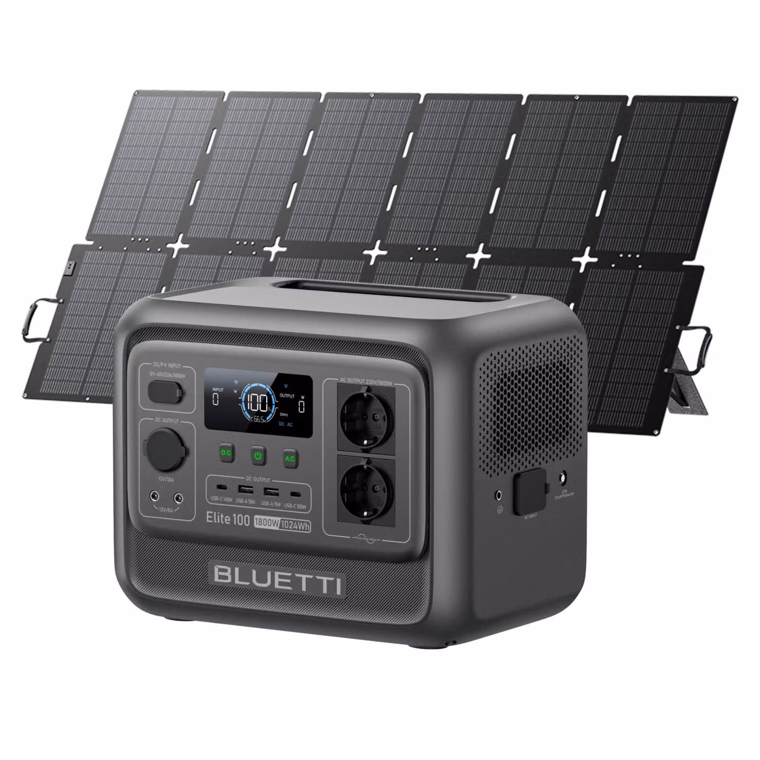 BLUETTI, centralina portatile Elite 100 V2 da 500W e 1024Wh, generatore leggero per campeggio e camper