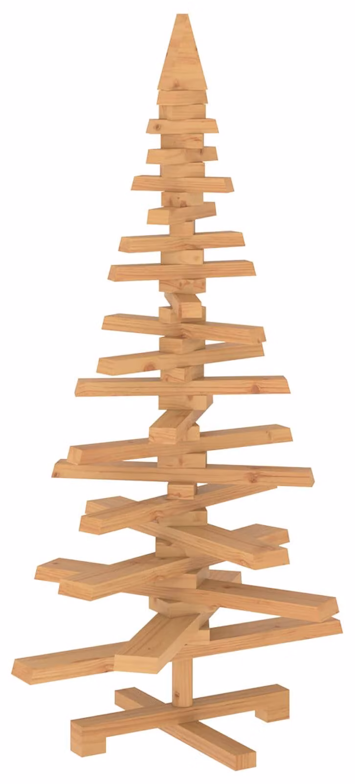 Albero di Natale in legno KOTKA, 120 cm, realizzato in legno massello di pino