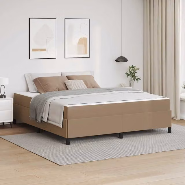 Struttura letto moderno vidaXL in tessuto con doghe in legno L: 180 cm, P: 200 cm, H: 203 cm – 1