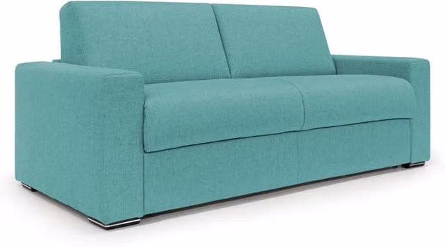 Divano letto Nixon Divani.Store Verde Acqua con materasso L/P/H: 200 x 140 x 20 cm