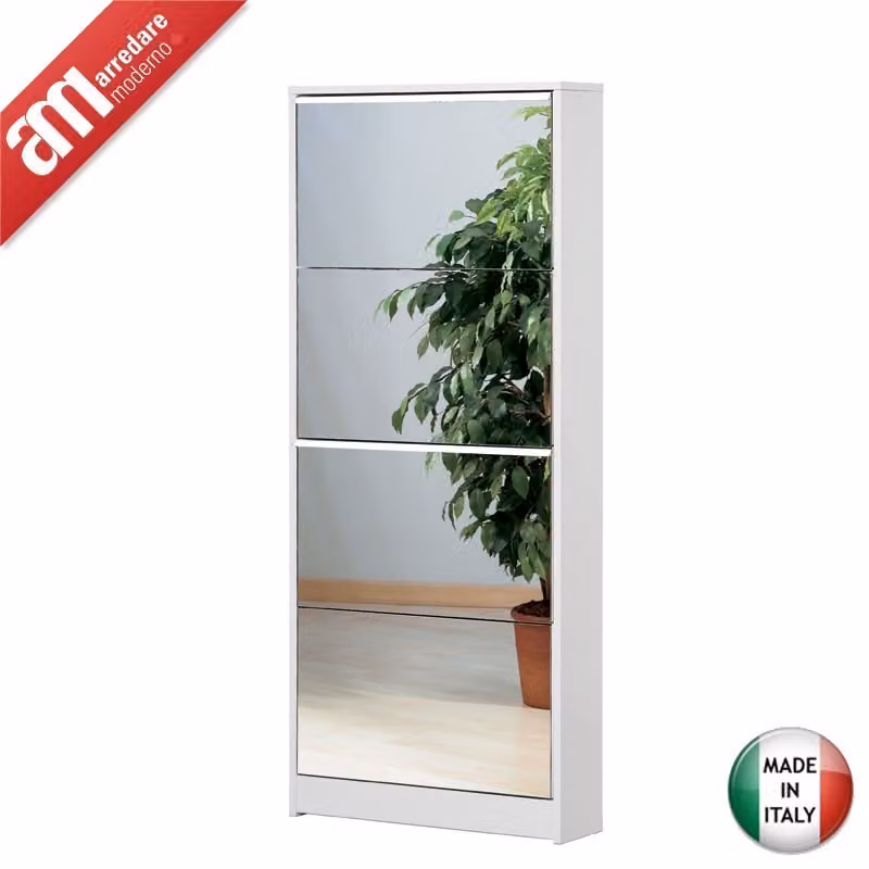 Scarpiera specchio 4 ante 10 paia Art. 184SP