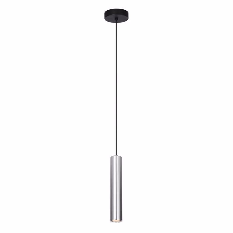 Lampada a sospensione moderna per soggiorno cucina sopra isola grigio alluminio tubo tondo 1xGU10 10W LOPUS Italux