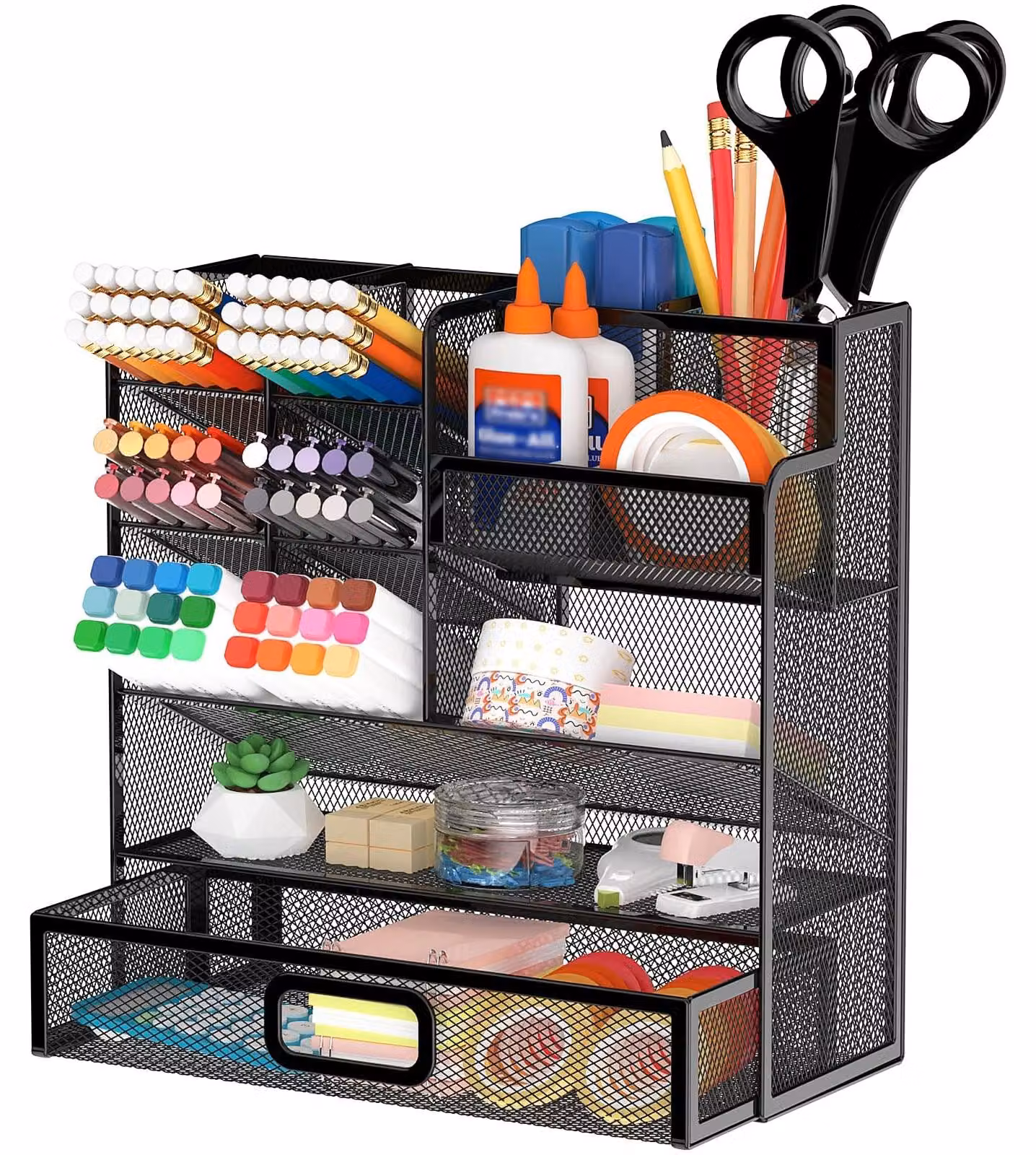 Solidchoice - Organizzatore da scrivania multifunzionale con cassetti e scomparti