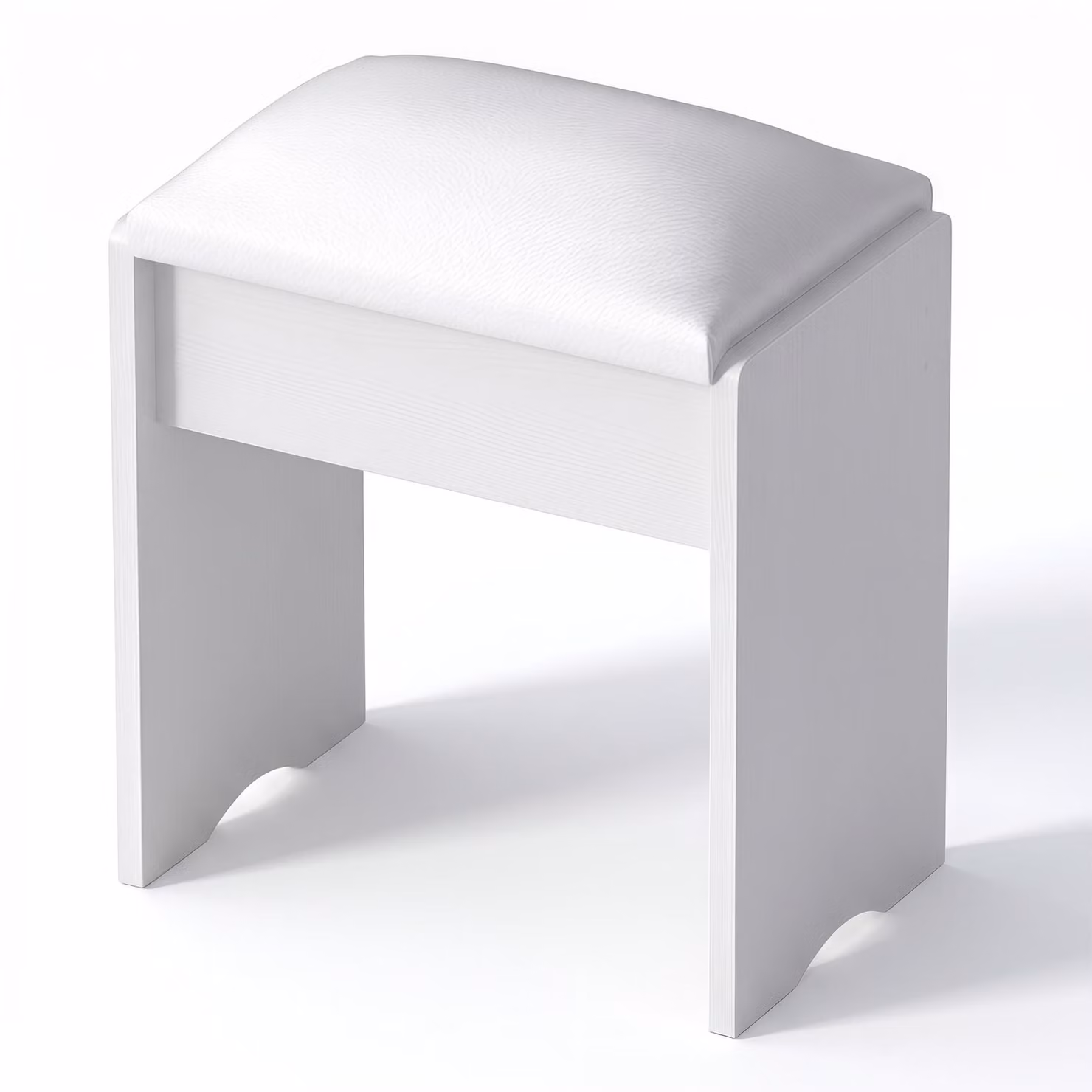 Pouf per toletta Pouf da trucco Pouf da seduta Panca da trucco Panca da seduta Bianco