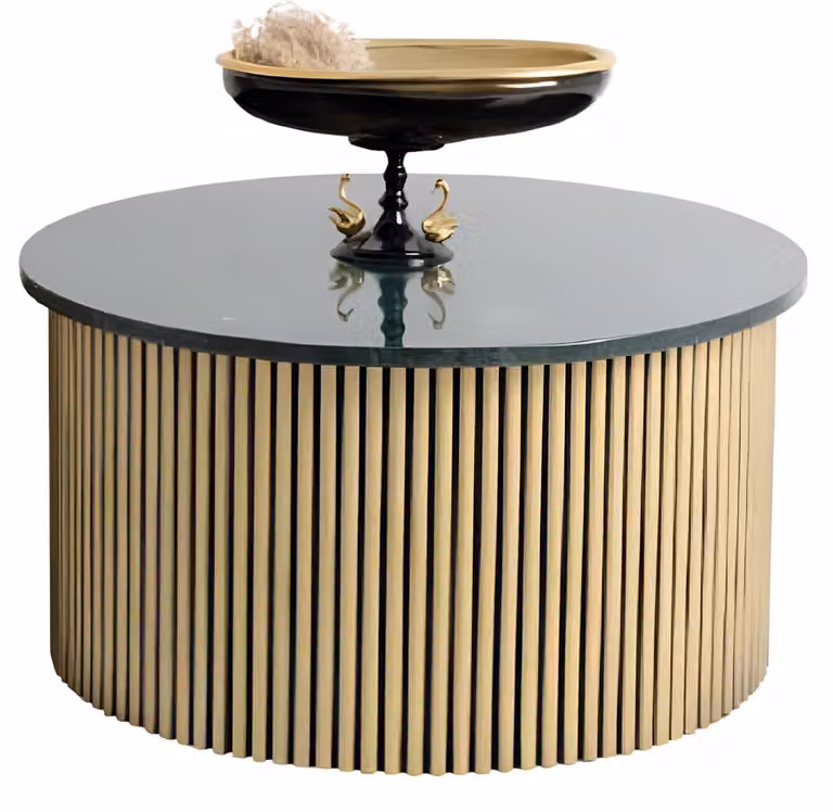 Exklusiver Couchtisch Designer Marmoroberfläche Luxuriöse Tische