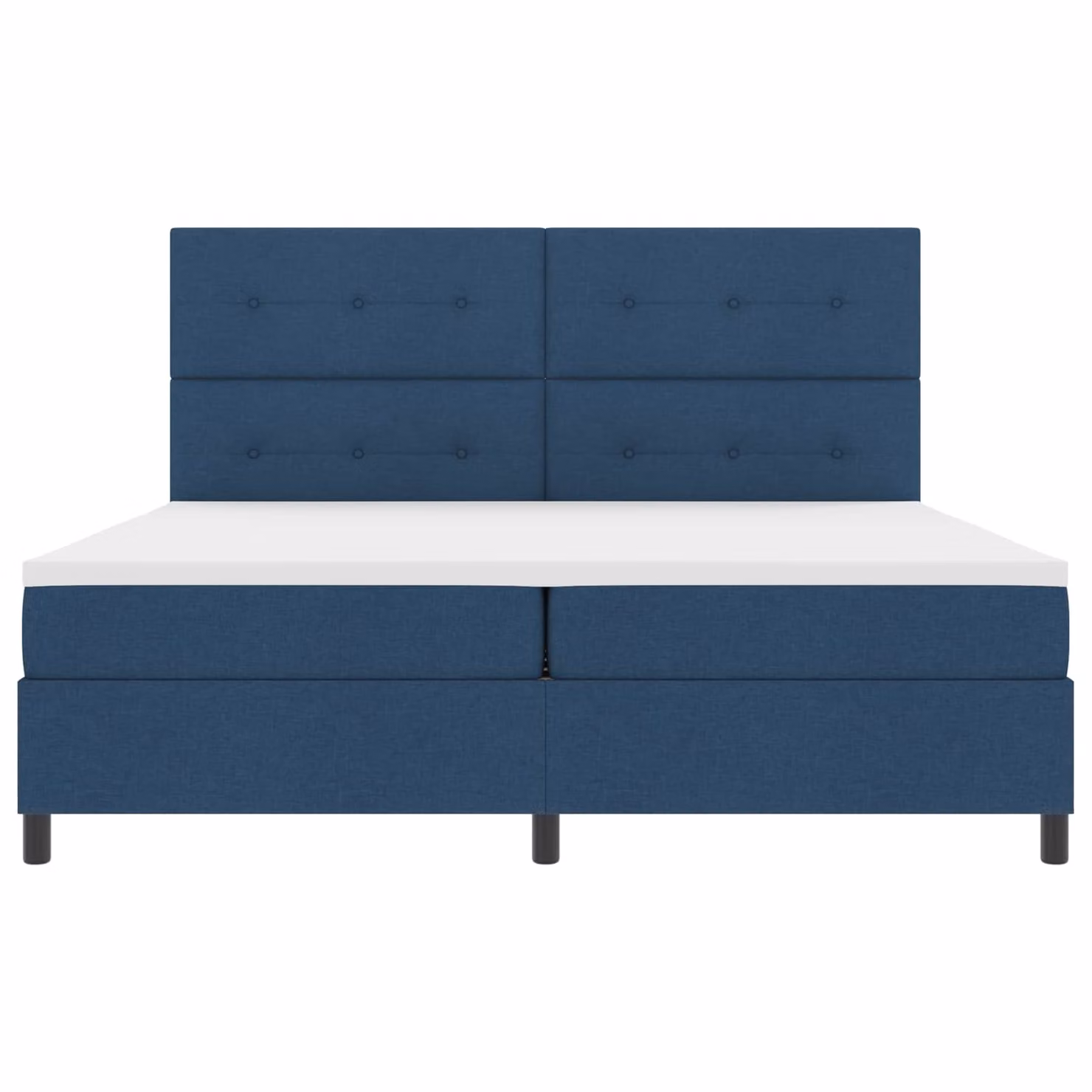Letto a molle moderno vidaXL con strisce LED blu, porte USB e cassetti, L/P/H: 200 x 200 x 203 cm