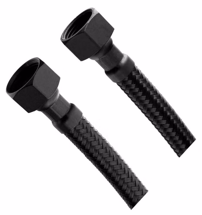 Tubo flessibile, acciaio inox FxF 3/8 "x3/8", 60 cm, nero opaco