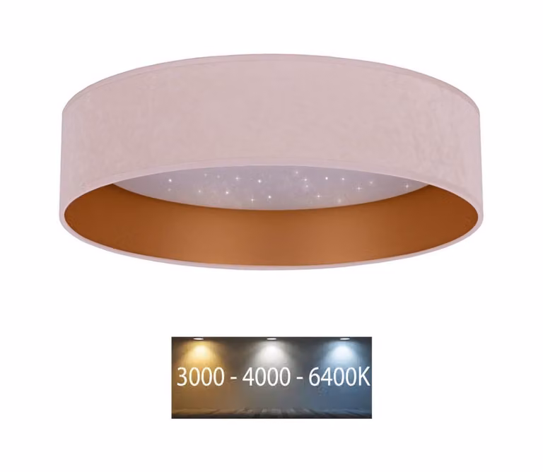 Brilagi - Plafoniera LED VELVET STAR LED/24W/230V d. 40 cm 3000K/4000K/6400K rosa/oro