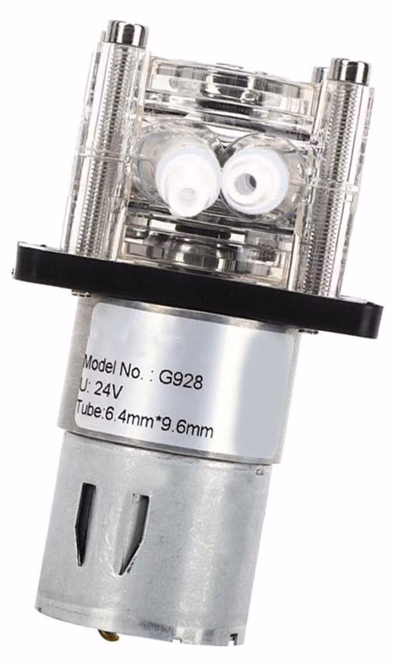 Pompa peristaltica a 24V, a doppia testata, con portata di 500 ml/min, per uso di laboratorio