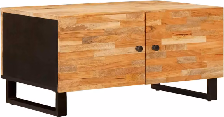 Maison Exclusive - Tavolino da caffè marrone, 80 x 50 x 40 cm, in legno massello di mango