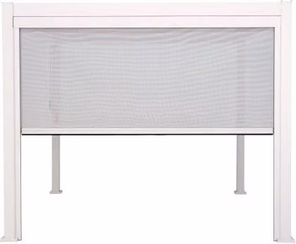 Tenda Rullo per Pergola Ocean GIORDANOSHOP Bianca in Poliestere con Struttura in Alluminio, L: 340 cm, H: 235 cm