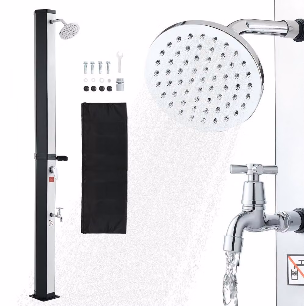 Doccia esterna Solardouche - Capacità: 35 litri - Materiale: PVC - Colore: Nero Argento