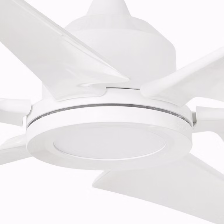 FARO BARCELONA Ventilatore a pale Cies XL per saloni, DC bianco, Bianco / Opale, Plastica