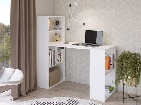 Scrivania Wels 120x52x121cm bianco