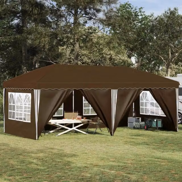 Tenda per feste a pop-up-Gazebo 575 x 288 x 245 cm Tortora