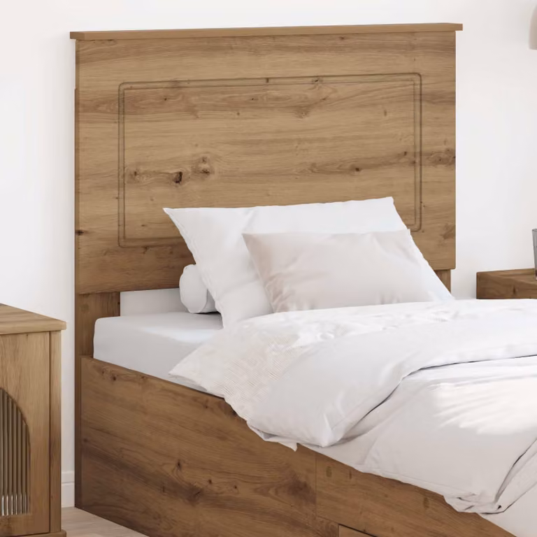 Testiera per letto vidaXL in legno ingegnerizzato Rovere, colore marrone, stile minimalista