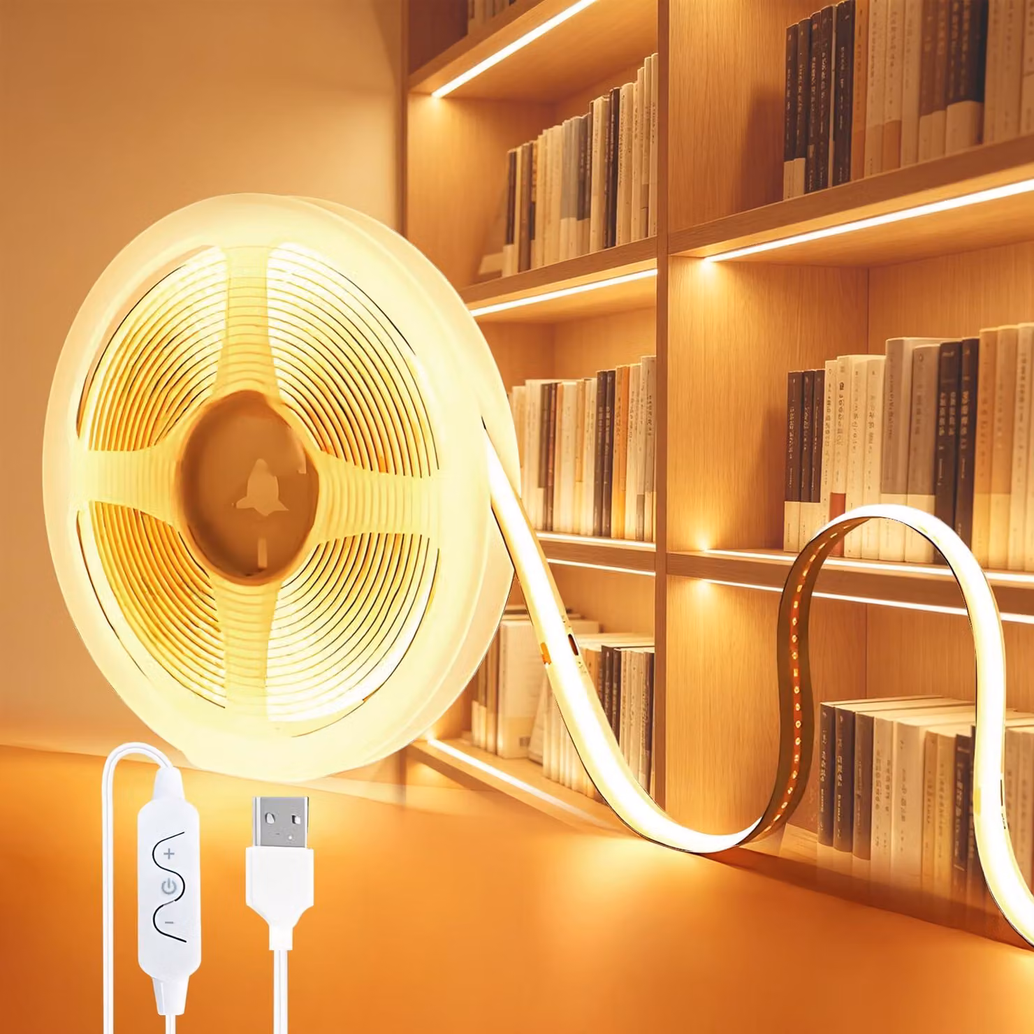 Strisce LED COB da 3 metri, luce calda 2700K, striscia LED flessibile e adesiva, dimmerabile