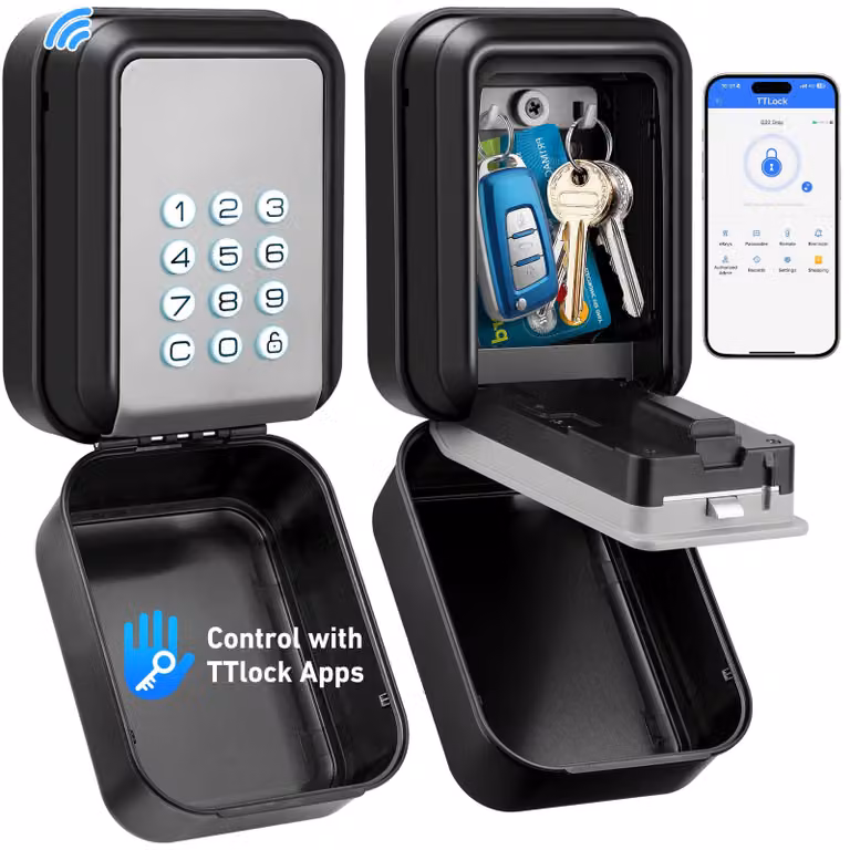 Cassaforte a combinazione, impermeabile, con Bluetooth, antifurto