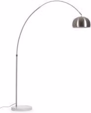 Lampada da terra Bizzotto NEW CLASS Argento con paralume a cupola in metallo, 1 luce E27 60W, H x L x P: 230 x 45 x 200 cm