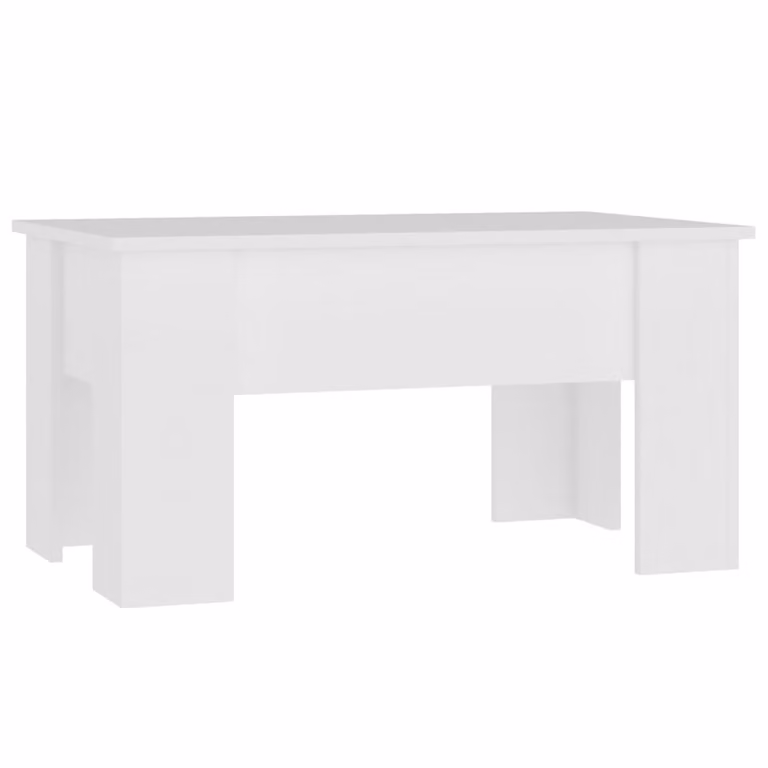 Tavolino da Salotto Bianco 79x49x41 cm in Legno Multistrato