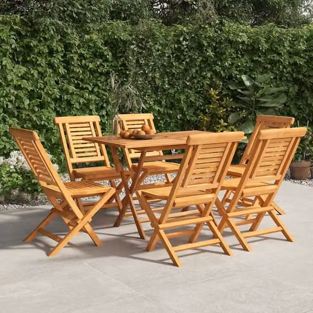 Sedie Pieghevoli 6pz 47x63x90cm Legno Massello Teak 3155047