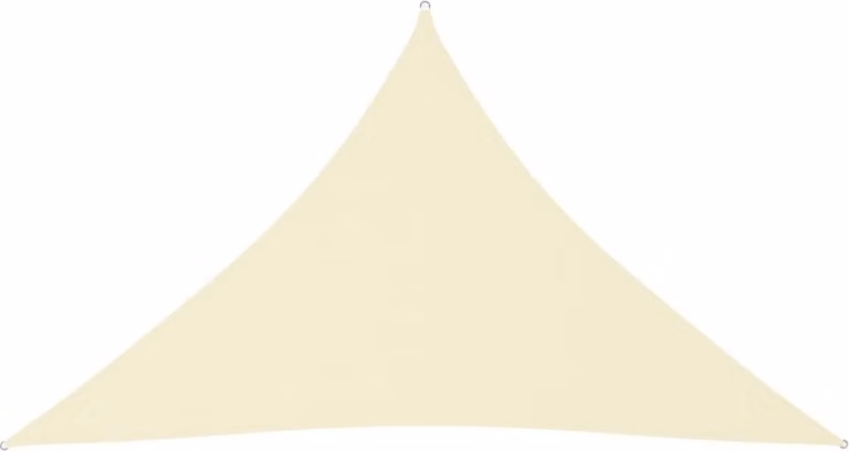 The Living Store Tenda da sole in tessuto Oxford Triangolare 3x3x4,24 m Bianco crema