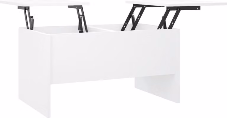 Tavolino da Salotto Bianco 80x50x42,5 cm in Legno Multistrato
