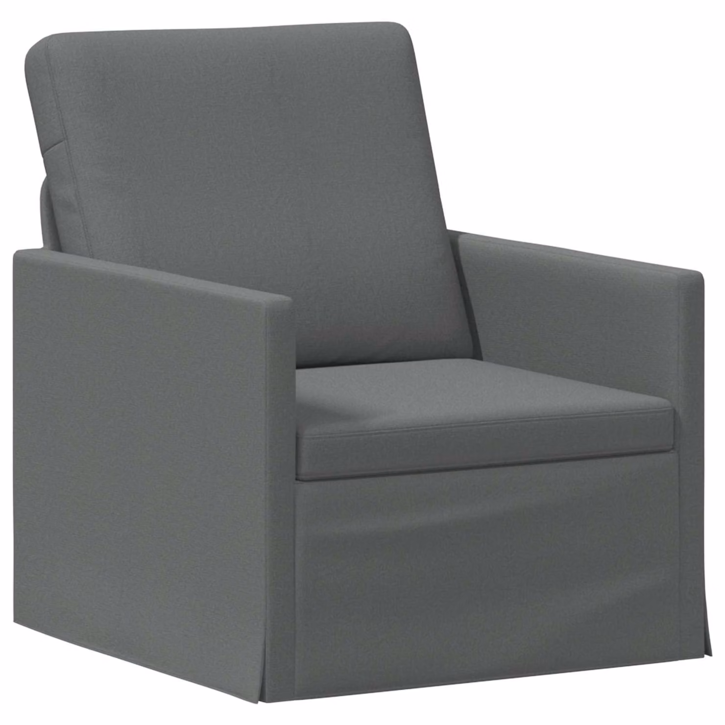 vidaXL Divano Singolo Moderno Grigio con Braccioli e Struttura in Metallo L: 70 cm, P: 81 cm, H: 82 cm