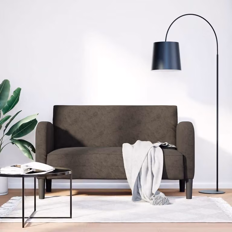 vidaXL Divanetto Moderno in Similpelle Grigio L: 124 cm, P: 70 cm, H: 67 cm