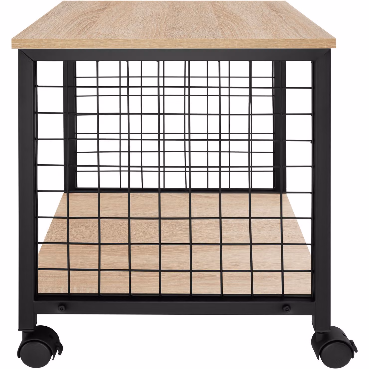 Tavolino quadrato in stile industriale TecTake GmbH, colore marrone e nero, L/P/H: 40 x 40 x 48 cm – 4