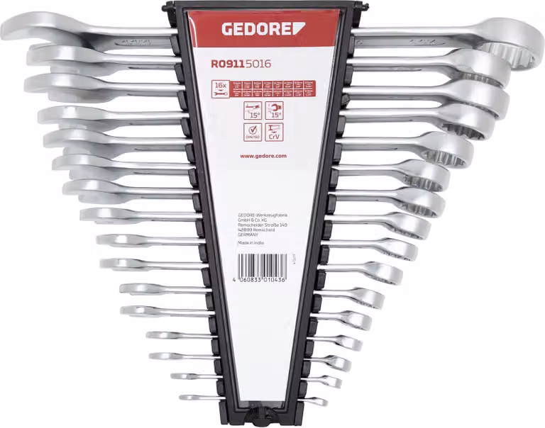 GEDORE red R09115016 Set di ganasce AF 1/4"-1.1/4" 16 pezzi, 3301043