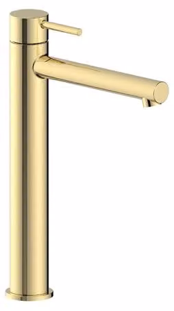 Herzbach SIRO PVD GOLD WT - Miscelatore monoforo, corpo XL, senza scarico, finitura oro
