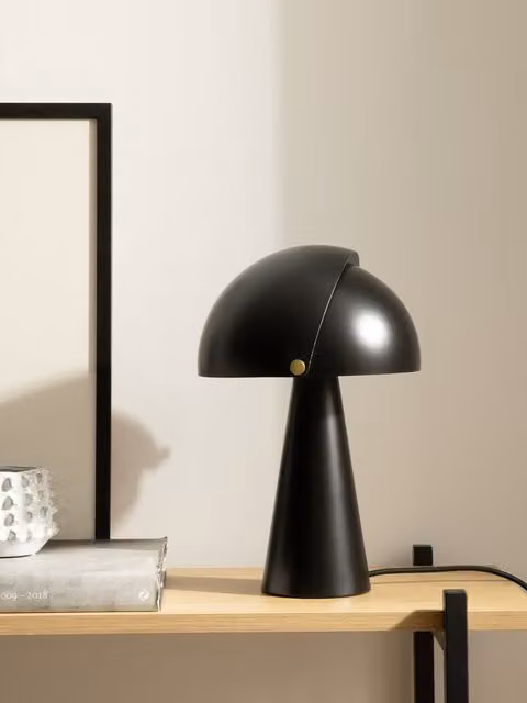 Lampada da tavolo Align Kenay Home in metallo nera e oro/ottone – 1