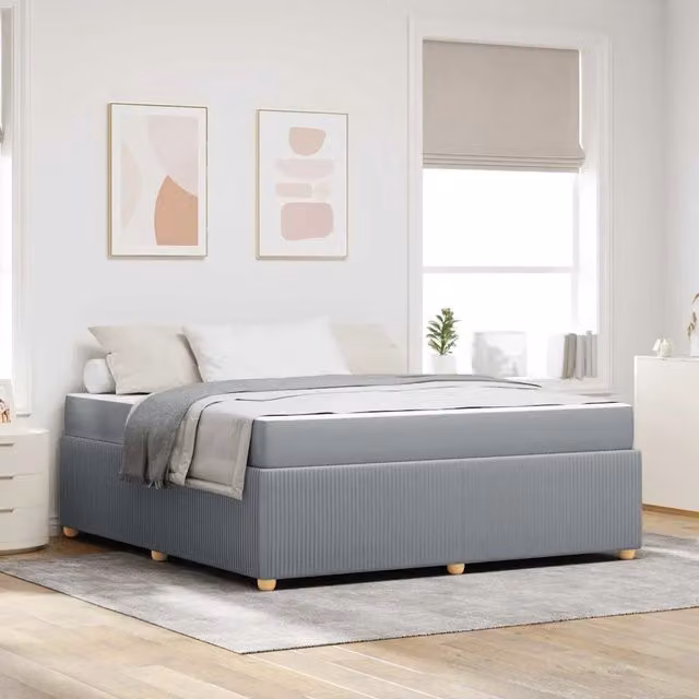 Struttura del letto Grigio chiaro 180 x 200 cm Tessuto 3398418