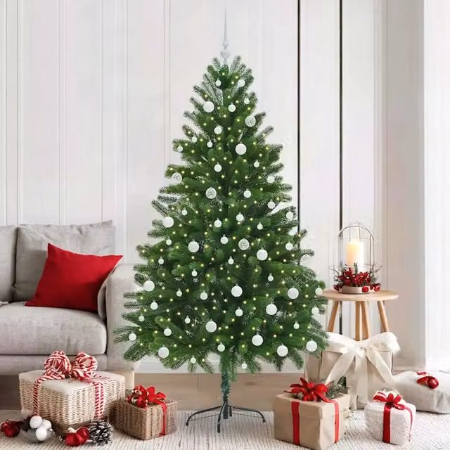 Albero di Natale con 300 LED con supporto Verde 180 cm PE 3396334