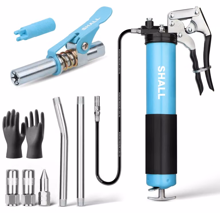 Kit per iniettori veterinari da 7000 PSI con impugnatura a pistola e vari accessori