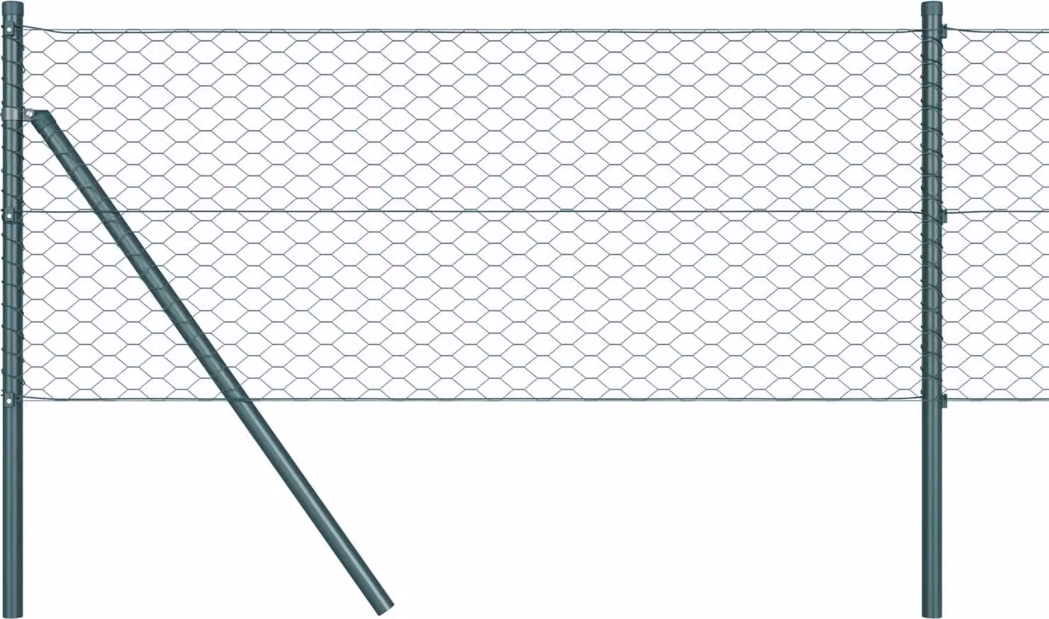 Recinzione Esagonale Verde 0,4 x 10 m PVC
