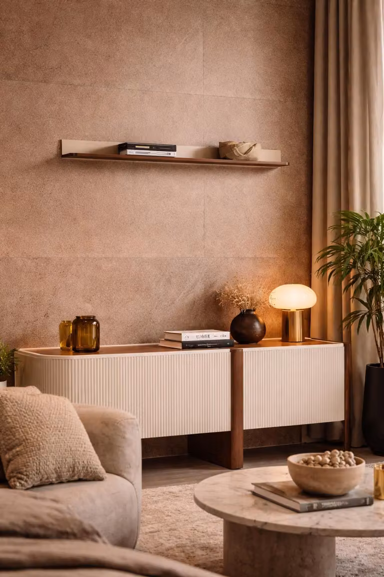 Modulo scaffale minimalista con struttura elegante e ripiano