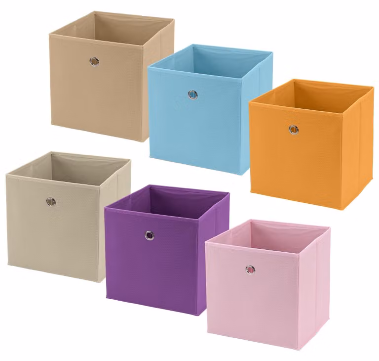 Solidchoice - Set di 6 contenitori pieghevoli per scaffali Kallax