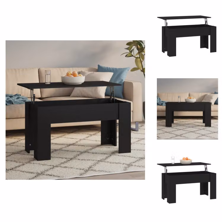 vidaXL Tavolino nero 101x49x52 cm in legno - Tavolini da caffè
